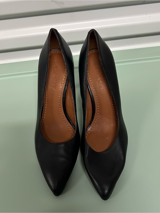 Coach Shoes - Coach Black Leather Pointed Toe Pumps
